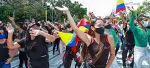 Artistas caleños le dicen SÍ a la Feria de Cali en una manifestación pacífica