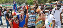 Artistas caleños le dicen SÍ a la Feria de Cali en una manifestación pacífica