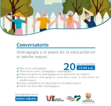 Agéndate el viernes para el conversatorio sobre andragogía