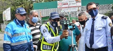Cuerpo de agentes de tránsito participa en la capacitación en el uso de equipos de control de velocidad 