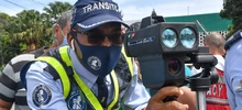 Cuerpo de agentes de tránsito participa en la capacitación en el uso de equipos de control de velocidad 