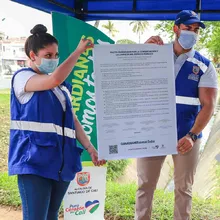 Se firmó el Pacto por un adecuado manejo de los residuos en la Autopista Suroriental