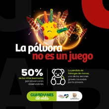 Secretaría de Salud despliega campaña de prevención frente al uso de pólvora 