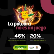 Secretaría de Salud despliega campaña de prevención frente al uso de pólvora 