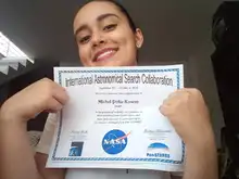 Dayana Peña, estudiante caleña, obtuvo reconocimiento de la NASA