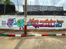 Con mensajes de cultura ciudadana, Graficalia transforma espacios de la Comuna 18