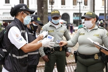 Ventas estacionarias y ambulantes del centro fueron sensibilizadas en prevención del Covid