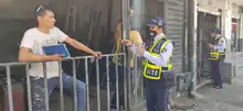 Sensibilización vial los comerciantes de la calle octava, para proyecto de ciclo infraestructura