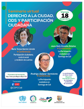 Último seminario virtual ‘Derecho a la ciudad, Objetivos de Desarrollo Sostenible (ODS) y Participación Ciudadana’