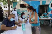 Alcalde visitó puestos móviles dispuestos para pruebas COVID