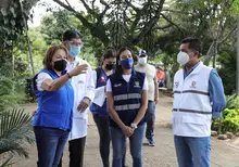 Presencia institucional en puntos de toma de muestras covid-19 en el sur de Cali
