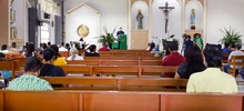 Pedagogía de autocuidado en iglesia por el Alcalde Ospina