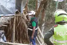 Autoridades hacen control a presunta construcción ilegal en el corregimiento Los Andes
