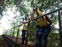 Los niños protagonistas en el avistamiento de aves del Humedal Cañasgordas
