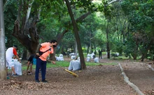 Puro Corazón’ durante jornada de limpieza en la ribera del río Cali