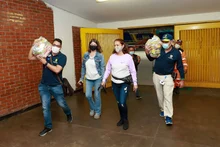 Entrega de mercados benefició a integrantes del transporte escolar afectados por la pandemia