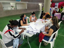 Con arte urbano conmemoraron el Día de la Mujer mujeres y niñas en Llano Verde 