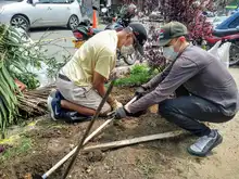 Secretaría de Paz y Cultura Ciudadana se vinculó a la minga de aseo y embellecimiento adelantada en la comuna 5