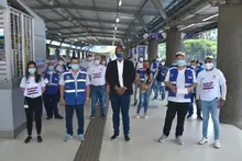 No te “fresquies” que el virus anda rodando, es la apuesta de cultura ciudadana que se tomó la estación Unidad Deportiva