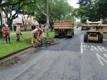 Mantenimiento vial y remoción de deslizamientos en la capital vallecaucana