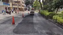 Administración Distrital impactó la malla vial con aplicación de mezcla asfáltica 