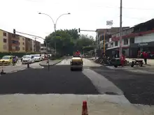Administración Distrital impactó la malla vial con aplicación de mezcla asfáltica 