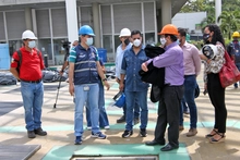 Visita Ministro de Cultura a las obras de la Plazoleta Jairo Varela