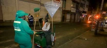 Una noche por el centro de Cali acompañando la jornada de limpieza