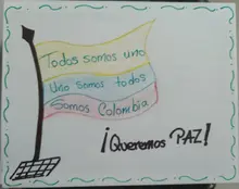 Cartas con mensajes de unión y paz elaboraron estudiantes del programa Aceleración de Aprendizaje 