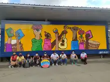 Con arte urbano, la estación del Mio Nuevo Latir se vistió de reconciliación 