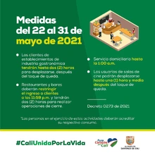 Alerta roja, toque de queda por la vida nocturno y ley seca en Cali