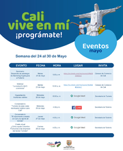 Agenda mayo 24 a 30 de 2021