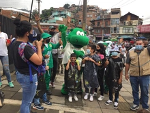 Niños de la UTS Cuna de Campeones de la comuna 20 se apropian de su territorio.