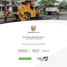 La Secretaría de Infraestructura rinde cuentas a los caleños este 25 de junio
