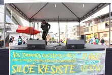 Con actividades artísticas y culturales avanza desbloqueo del sector de La Nave, en Siloé