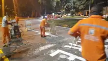 Avanzan jornadas nocturnas de demarcación vial en Cali