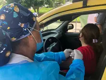 Conductores de servicio público acudieron a jornada especial de vacunación contra la covid-19