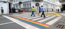 Con demarcación la secretaría de movilidad se une a la conmemoración del mes orgullo LGBTQ+.