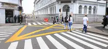 Con demarcación la secretaría de movilidad se une a la conmemoración del mes orgullo LGBTQ+.