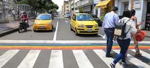 Con demarcación la secretaría de movilidad se une a la conmemoración del mes orgullo LGBTQ+.
