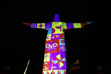 Un espectáculo tecnológico en el cerro de Cristo Rey cerró la noche del cumpleaños 485 de Cali