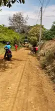 Conforman vía en la vereda Montañuelas, en el corregimiento El Saladito