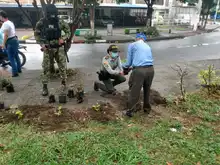 Proceso de recuperación ambiental  de zonas afectadas por el Paro Nacional