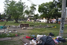 Intervención humanitaria a la población migrante en las afueras de la Terminal de Transporte de Cali