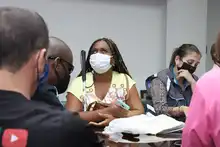 Mesa de diálogo con personas en condición de discapacidad en el Centro Cultural de Cali