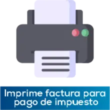 Impresión de factura para pago de impuestos