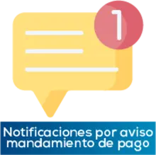 Notificación por aviso mandamiento de pago