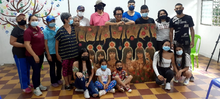 Pintura ‘Las iluminadas’, una razón más para visitar la Biblioteca Pública del corregimiento de Golondrinas