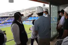 Alcalde Ospina presenta centro empresarial del estadio Pascual Guerrero a empresarios de la región