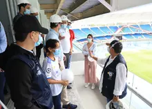 Alcalde Ospina presenta centro empresarial del estadio Pascual Guerrero a empresarios de la región